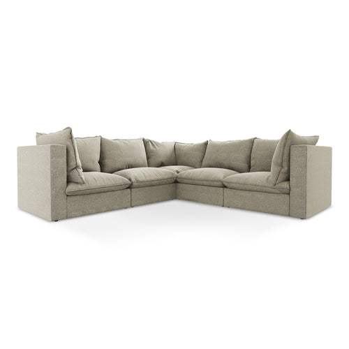 LaMiaSofa Modulaire hoekbank Ravenna - bouclé - taupe - 255x255x77