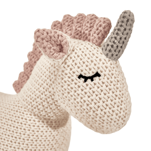 Pintado & Lacado knuffeldier Eenhoorn - wit - 30 cm