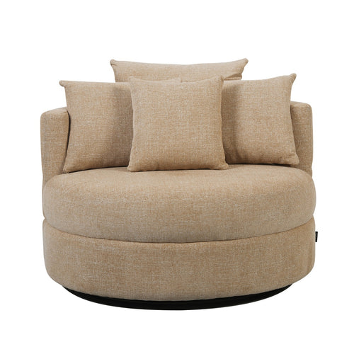 DÉJA Living Draaifauteuil Miles - Taupe Stof - 100x100x84cm