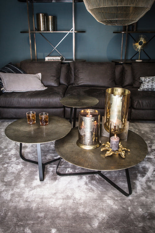 PTMD salontafel Kae - zwart - 59x59x41cm