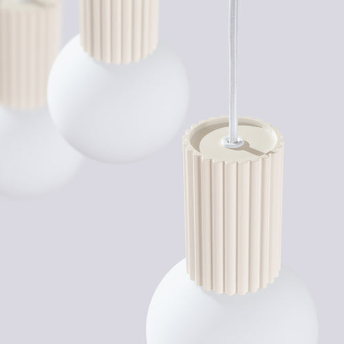 Sollux Lighting Hanglamp HALO 3L beige - 40x6x120cm