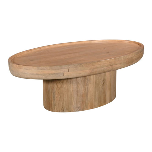 DÉJA Living Salontafel Sola Ovaal - Mangohout - Naturel - 120x65x39cm - vtwonen shop