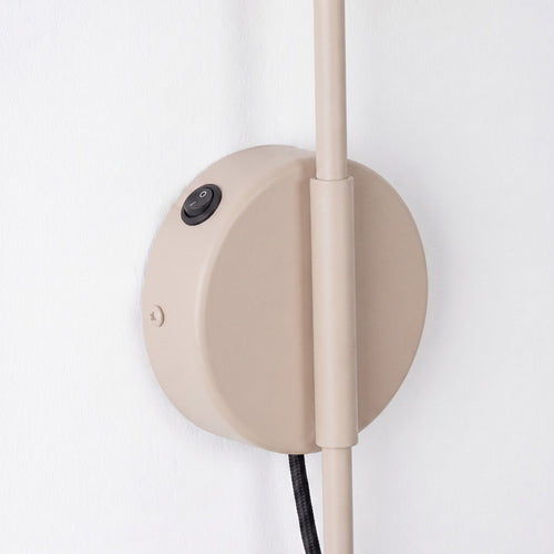 Sollux Lighting Wandlamp NOX 1 taupe met schakelaar - 14x61x30cm