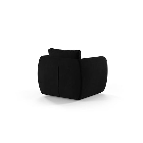 Cosmopolitan Design - Fauteuil Nimes flueel zwart - 87x95.5x80cm