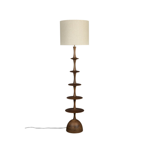 Dutchbone Cath Vloerlamp Hout Bruin - vtwonen shop