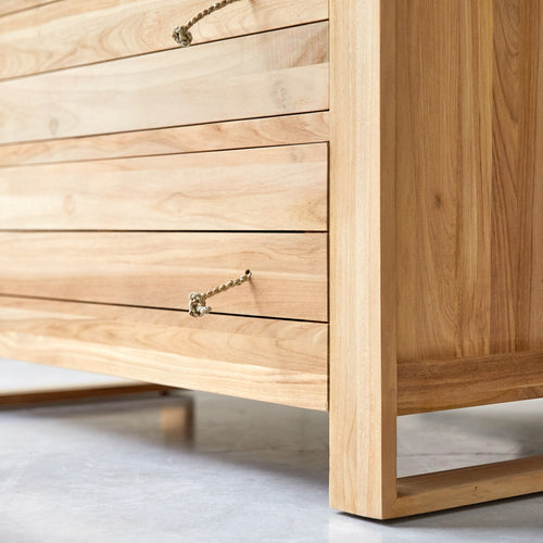 Tikamoon Commode van massief teakhout - Naturel - vtwonen shop