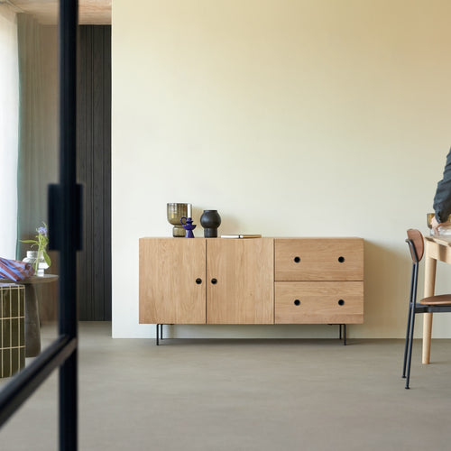 Tikamoon Massief eikenhouten buffet 150 cm - Naturel