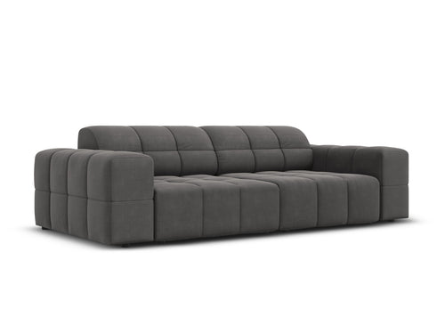 Cosmopolitan Design Bank Chicago 3-zits, flueel grijs - 102x212x78cm