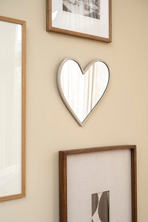 vtwonen - Spiegel - Hart - Zandkleur - Ø30cm