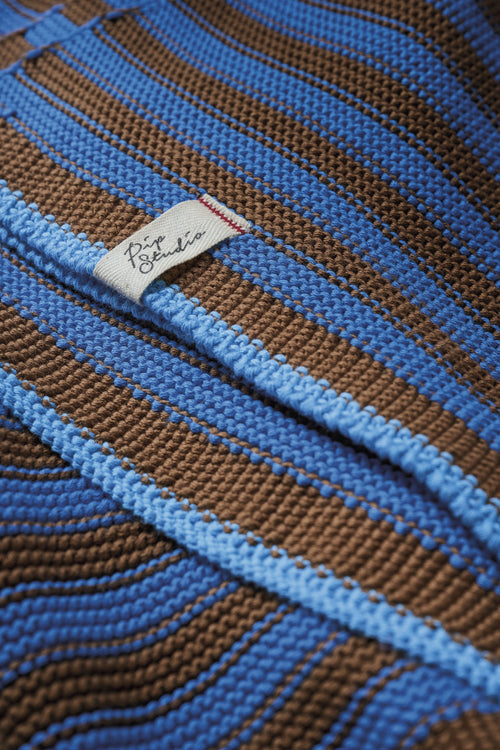 Pip Studio  bonsoir stripe throw - 130 x 170 cm - Blauw - vtwonen shop