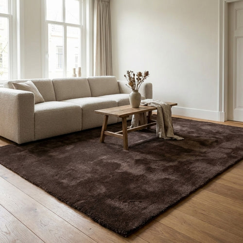 DÉJA Living Vloerkleed Civar - Donker Taupe Stof - 200x290cm