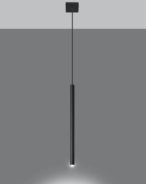 Sollux hanglamp Pastelo - 1 lichts - 8  x 100   cm - zwart
