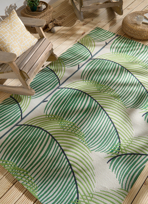 Vloerkleed Sanderson Manila Leaf-Botanical Green Outdoor 140x200 cm - vtwonen shop