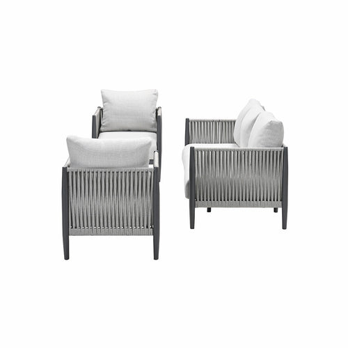 Diamo loungeset - 3-delig - carbon black - grey sand - valley sand