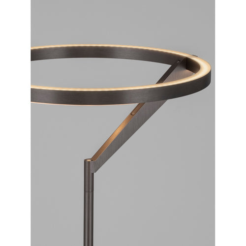 Nova Luce TILIA  Tilia LED-vloerlamp met geïntegreerde afwerking, mat nikkel, aanraakgevoelige dimbare LED-verlichting, 26W, 1149lm, 3000K