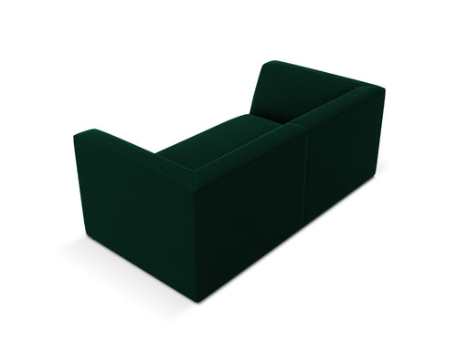 Micadoni Bank Ruby 2-zits, flueel, flessengroen - 93x174x69cm
