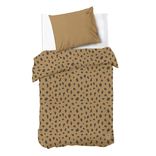 Dindi Home - Dekbedovertrek Spotty Spots - 140x220 cm - Cognac - vtwonen shop