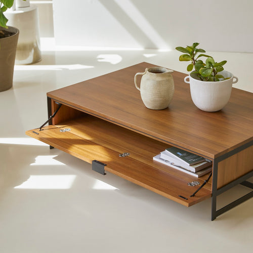 Tikamoon Lage opbergtafel van massief acacia - Naturel