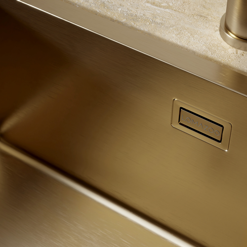 LOMAZOO Spoelbak Keuken Supreme - 50 x 40 cm - Goud - RVS