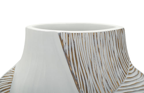 Mauro Ferretti vaas - 27x11,5x31 cm - wit