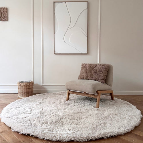 Interieur05 vloerkleed Furr - beige - Ø 200 cm