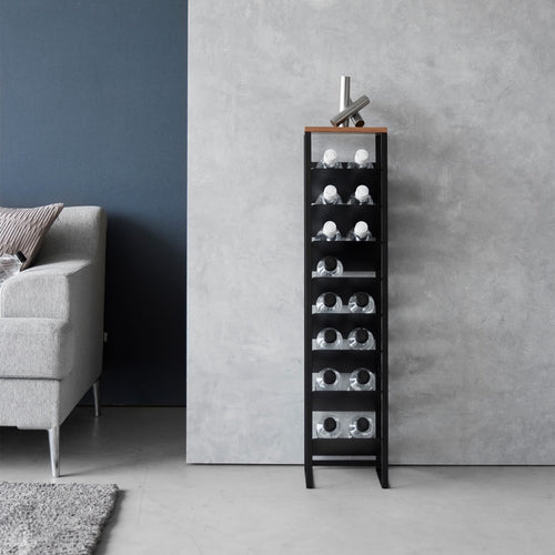 Yamazaki Wijnrek / Flessenrek - 16 flessen - Tower - Zwart - vtwonen shop