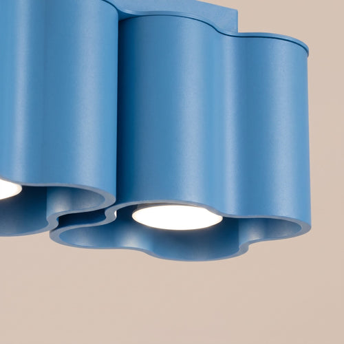 Sollux Lighting Plafondlamp OVIO 2 azuurblauw GU10 - 24,5x12x12cm