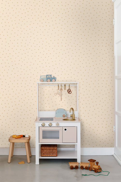 ESTAhome behang stippen beige - 53 cm x 10.05 m - 139722 - vtwonen shop