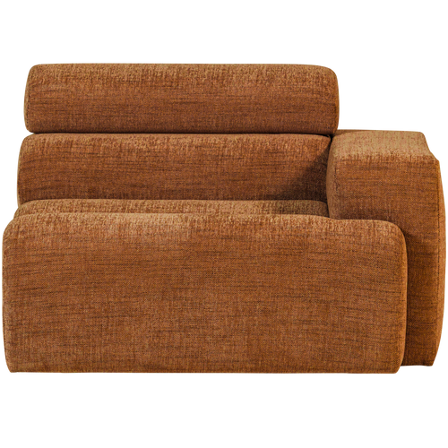 WOOOD 1-zits element bank arm rechts Novi - Polyester - Oranje Melange - 86x109x113