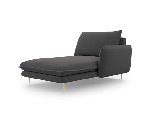 Cosmopolitan Design rechter chaise longue Vienna structurele stof, donkergrijs - 170x110x95cm