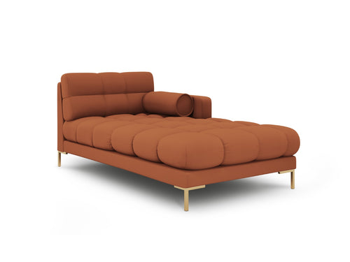 Cosmopolitan Design rechter chaise longue Bali structurele stof, baksteen - 185x102x75cm