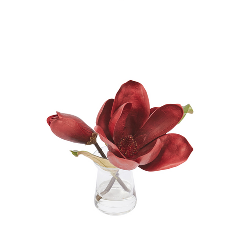 Sia Deco Magnolia In Waterillusie Kunstmatig - rood - H22 - vtwonen shop