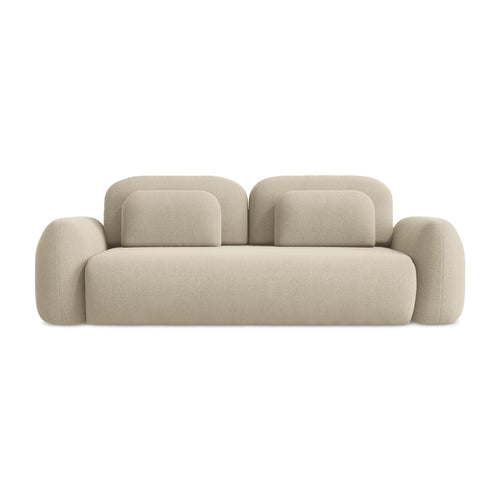 LaMiaSofa 3-zits slaapbank Ferretti - bouclé - donkerbeige - 266x121x95