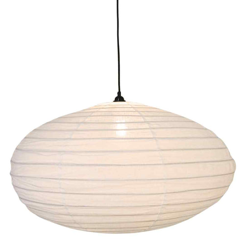 MÔMÉ Hanglamp Ellips - off white - linnen - XXL - Ø 80 cm / H 45 cm - vtwonen shop