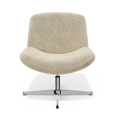 Premium Interiors - Draaistoel ABY - getextureerd fluweel beige 66cm