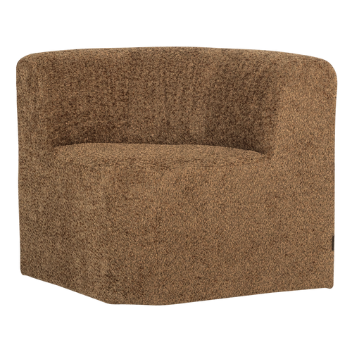 WOOOD eetbank hoek met rugleuning Mojo Base - Wollig - Honinggeel - 83x80x80