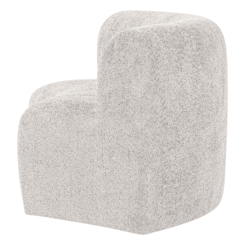 WOOOD eetbank halfronde hoek rug Mojo Base - Wollig - Ecru - 83x152x76