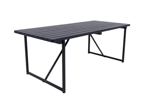 MaximaVida tuintafel Riga 200 x 90 cm  blackwash - industrieel onderstel - vtwonen shop