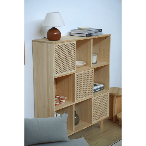 Naan Furniture Boekenkast Mica - Gelakt massief grenen - Natuurlijk - 98 cm - vtwonen shop