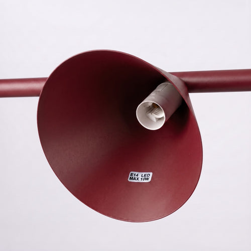 Sollux Lighting Kroonluchter NOX 4L bordeaux - 122x14x215cm