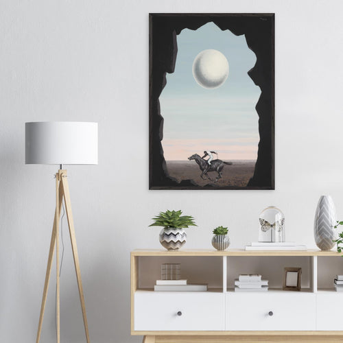 Artfulprints Poster René Magritte - Le jockey perdu   - 70x100 cm - Blauw