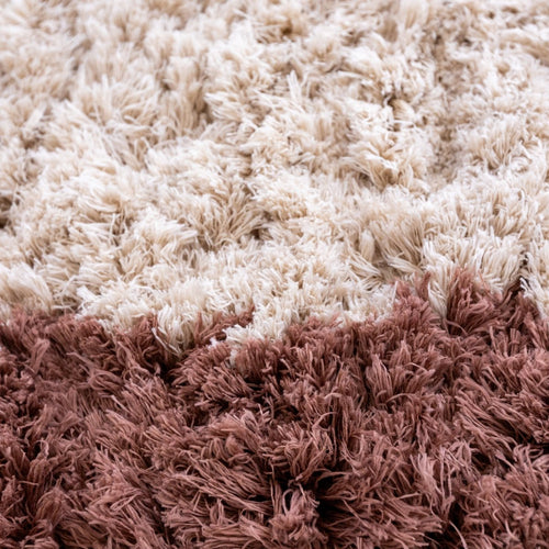 Interieur05 vloerkleed Pilo - hoogpolig - beige/bruin - Ø160 cm