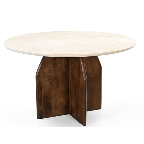 Giga Meubel Eettafel Danae - Rond - Marmer - 130cm - vtwonen shop