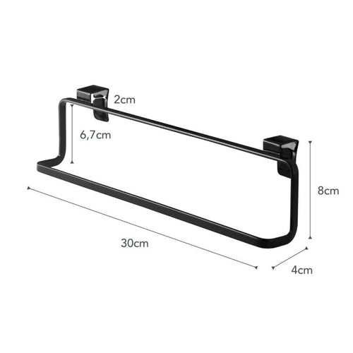 Yamazaki Handdoekrek Keuken Breed - Tower - Zwart - vtwonen shop