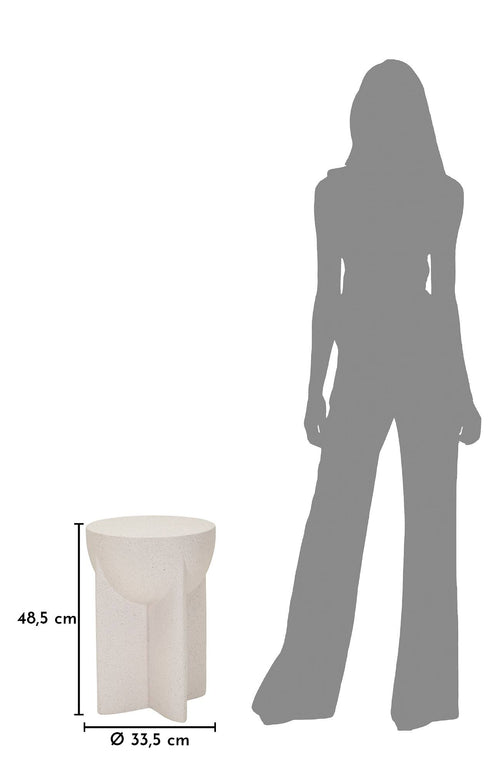 Mauro Ferretti bijzettafel - Ø 33,5x48,5 cm - wit
