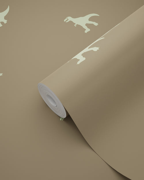 ESTAhome behang dinosaurussen bruin en groen - 50 x 900 cm - 131800