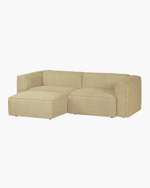 noo.ma Lobi Ottoman - Pale Yellow Mélange, 96 x 70 x 45 cm