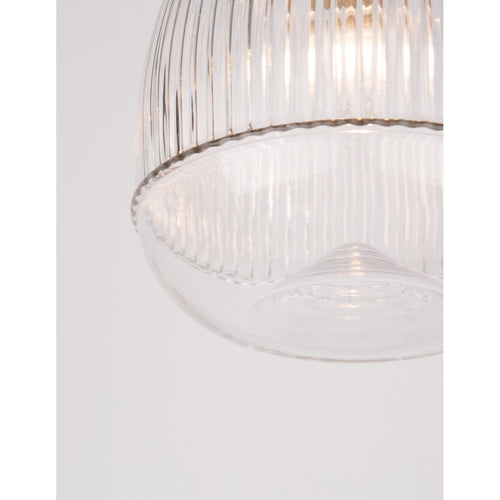 Merano Estevan 15 cm bol hangende plafondlamp satijn goud metaal helder glas LED E14