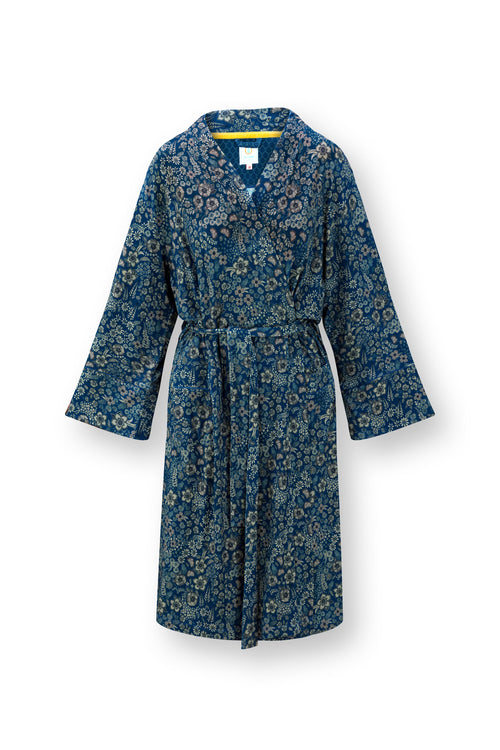 Pip Studio - Naomi Kimono Dames - Daisy Dreams - Blauw - XL