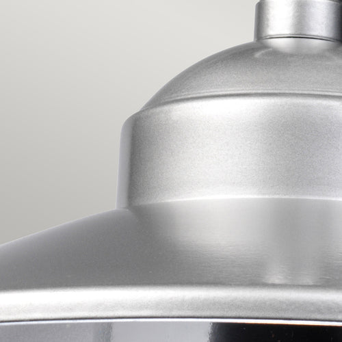 Elstead Klampenborg - 1-lichts hangende lantaarn met ketting voor buiten, zilver IP44, E27